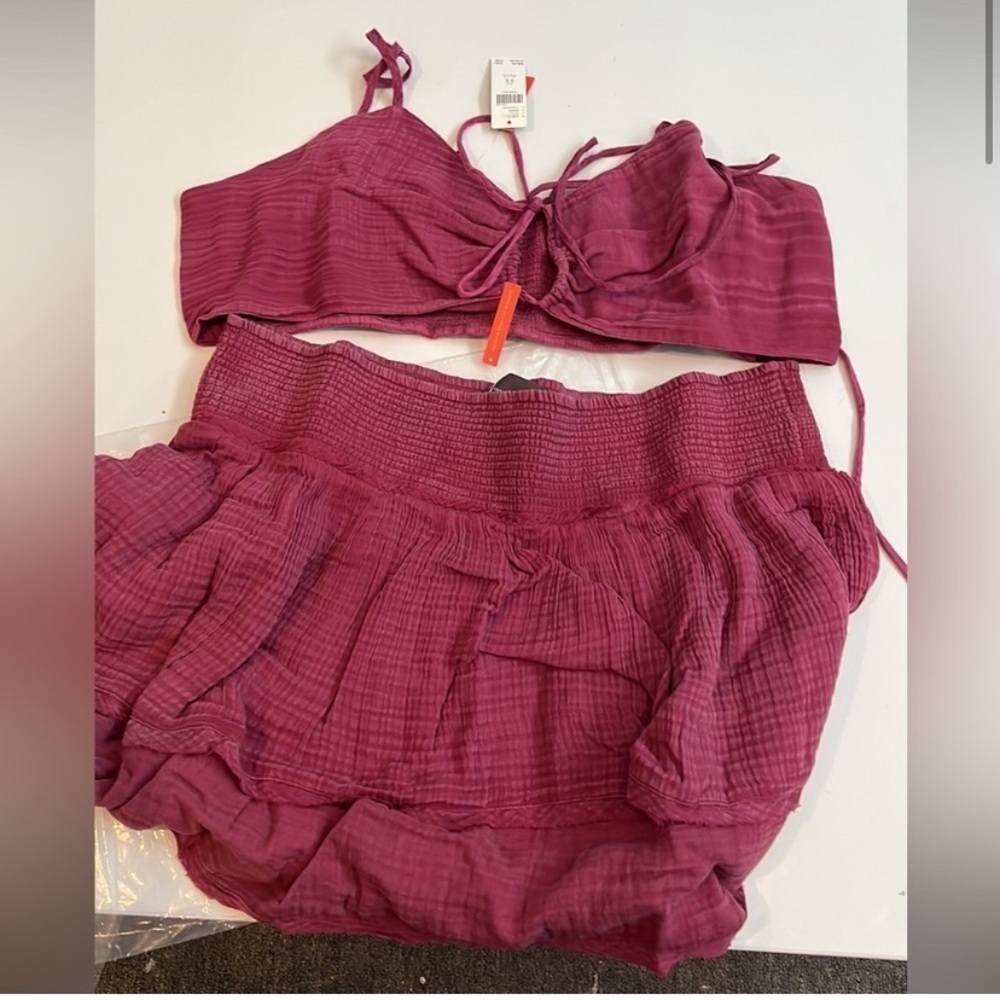 Anthropologie Double Gauze  100% Cotton 2 Piece Set Sz LP NEW - Picture 3 of 5
